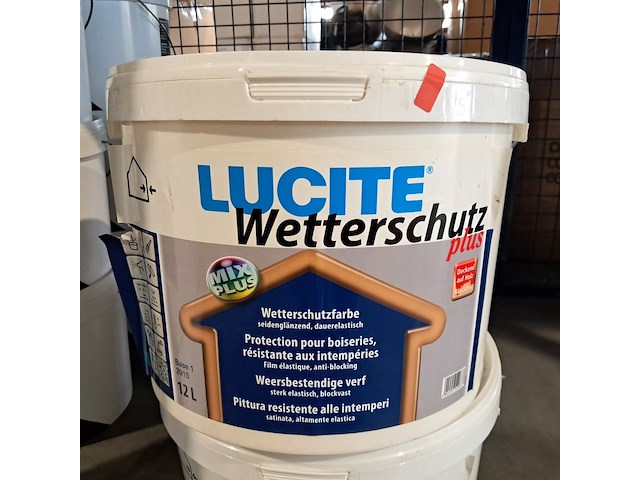 4 x 12 liter buitenlatex, lucite, wit - afbeelding 2 van  2