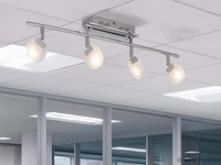 4 x led plafondspot – hl7164l – 5w – 4000k – neutraal wit – zilver - afbeelding 2 van  4