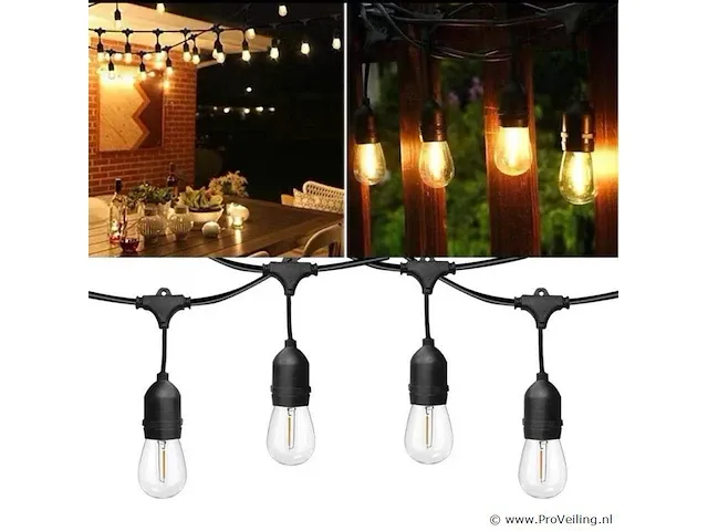 4 x lichtsnoer 10 m met 20 led-lampjes - afbeelding 1 van  4