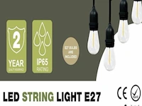 4 x lichtsnoer 10 m met 20 led-lampjes - afbeelding 3 van  4
