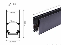 4 x magnetische opbouwrail 48v – 3 meter. - afbeelding 5 van  5