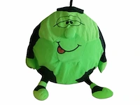 4 x megaballen met gezicht en handen en voeten assorti kleur blauw oranje groen en roze - afbeelding 2 van  3