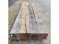 4 x rustieke eiken palen 150 x 150mm , lengte 250 cm - afbeelding 2 van  4