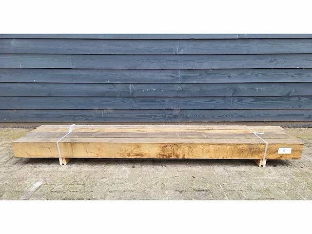 4 x rustieke eiken palen 150 x 150mm , lengte 250 cm - afbeelding 3 van  4