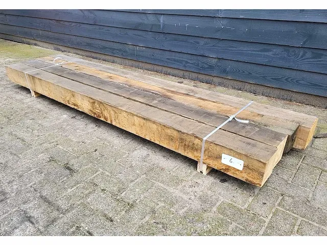 4 x rustieke eiken palen 150 x 150mm , lengte 250 cm - afbeelding 4 van  4