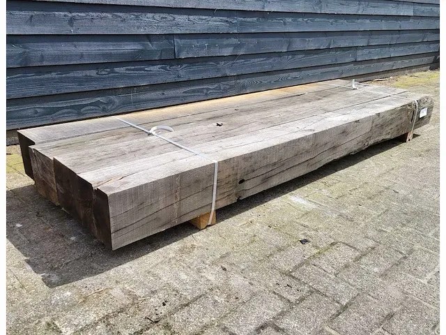 4 x rustieke eiken palen 200 x 200m , lengte 250 cm - afbeelding 1 van  4