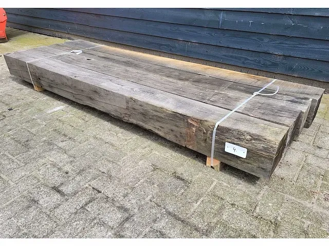 4 x rustieke eiken palen 200 x 200m , lengte 250 cm - afbeelding 3 van  4