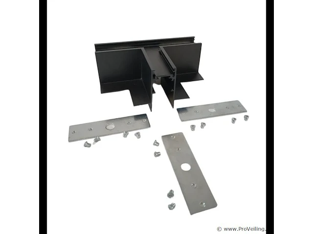 4 x t-connector voor ingebouwde magnetische rails 20 mm – horizontaal. - afbeelding 2 van  4