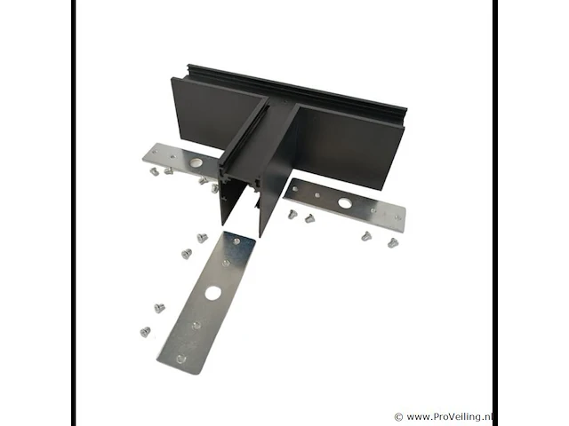 4 x t-connector voor magnetische opbouwrails 20 mm – horizontaal. - afbeelding 3 van  4