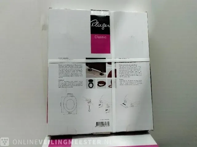 4 x toiletbril plieger, classic, noten - afbeelding 3 van  3