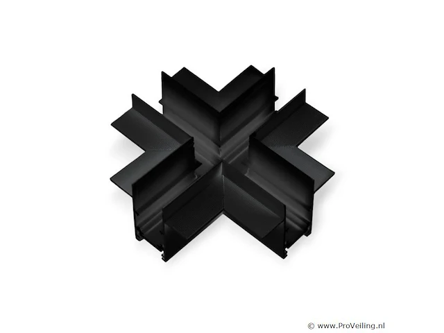 4 x x-connector voor ingebouwde magnetische rails 20 mm – horizontaal. - afbeelding 1 van  4