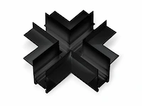 4 x x-connector voor ingebouwde magnetische rails 20 mm – horizontaal. - afbeelding 1 van  4