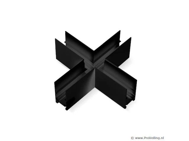 4 x x-connector voor magnetische opbouwrails 20 mm – horizontaal. - afbeelding 1 van  4