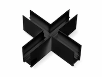 4 x x-connector voor magnetische opbouwrails 20 mm – horizontaal. - afbeelding 1 van  4
