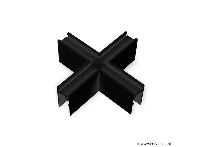 4 x x-connector voor magnetische opbouwrails 20 mm – horizontaal. - afbeelding 2 van  4
