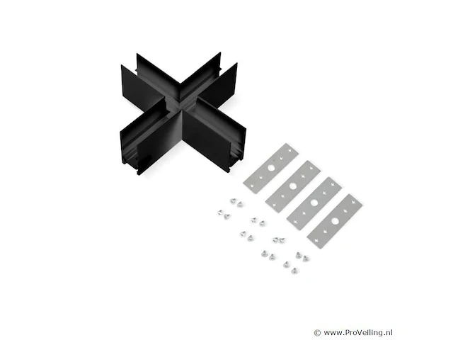 4 x x-connector voor magnetische opbouwrails 20 mm – horizontaal. - afbeelding 3 van  4