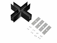 4 x x-connector voor magnetische opbouwrails 20 mm – horizontaal. - afbeelding 3 van  4