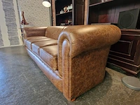 4-zits + 1-zits set chesterfield, kendal, bruin - afbeelding 6 van  13