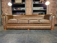 4-zits + 1-zits set chesterfield, kendal, bruin - afbeelding 9 van  13