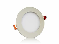 40 x led-paneel – rond inbouw – 8w – 3000k – warm wit - afbeelding 1 van  5