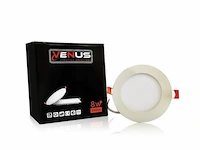 40 x led-paneel – rond inbouw – 8w – 3000k – warm wit - afbeelding 2 van  5
