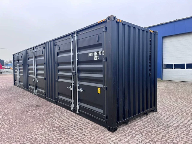 40ft high cube hq / 12 meter opslagcontainer met 3 zijdeuren - afbeelding 2 van  21