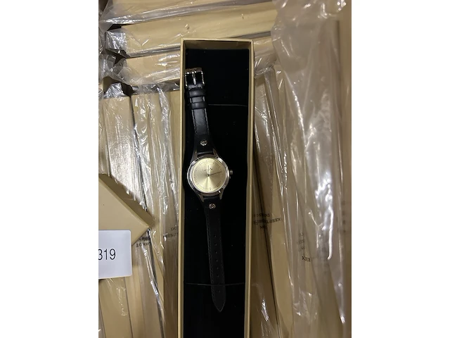 40x dameshorloge met leren band en kwartsuurwerk berydale, bd703-2 - afbeelding 2 van  5