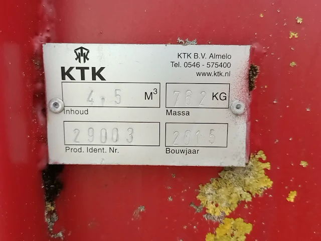 4.5 m3 afzet gesloten container, 2015 - afbeelding 5 van  10