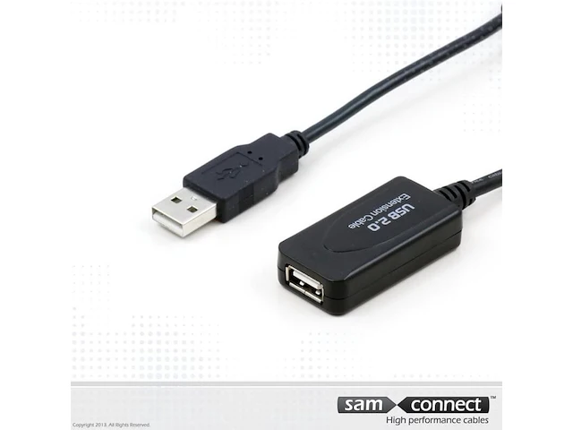 45 usb a naar usb a 2.0 verlengkabel, 10 m, m/f sam creative, cusbam111100 - afbeelding 1 van  2
