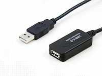45 usb a naar usb a 2.0 verlengkabel, 10 m, m/f sam creative, cusbam111100 - afbeelding 1 van  2