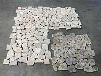 45m² decorson - pebble kiezels - steenstrip mat beige