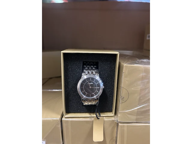 45x dameshorloge met metalen schakelketting en kwartsuurwerk berydale, bd702-2 - afbeelding 3 van  4