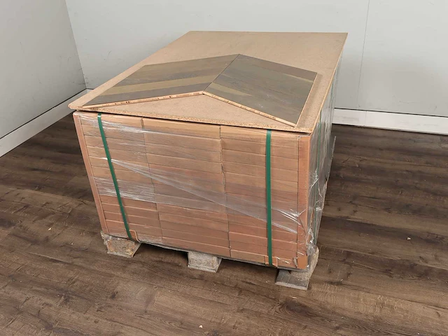 46 m2 parket eiken hongaarse punt mutliplank - 480 x 90 x 15 mm - afbeelding 3 van  4