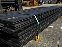 47 stuks plus een aantal afwerklatten blokhut profiel | zwart gespoten , 2,8 x 14 x 178 cm - werkende breedte 13 cm - afbeelding 3 van  3