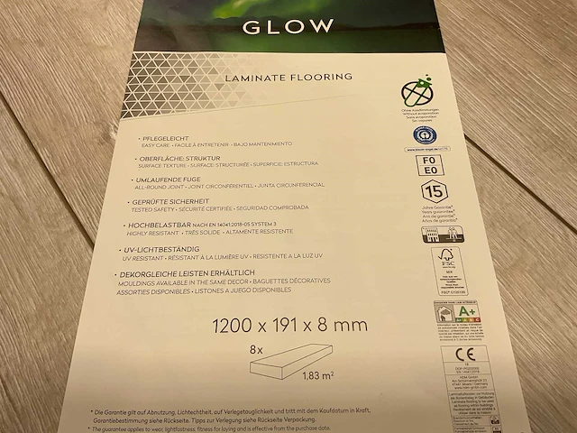 47,5m² purity glow gelakt eiken laminaatvloer - afbeelding 6 van  12
