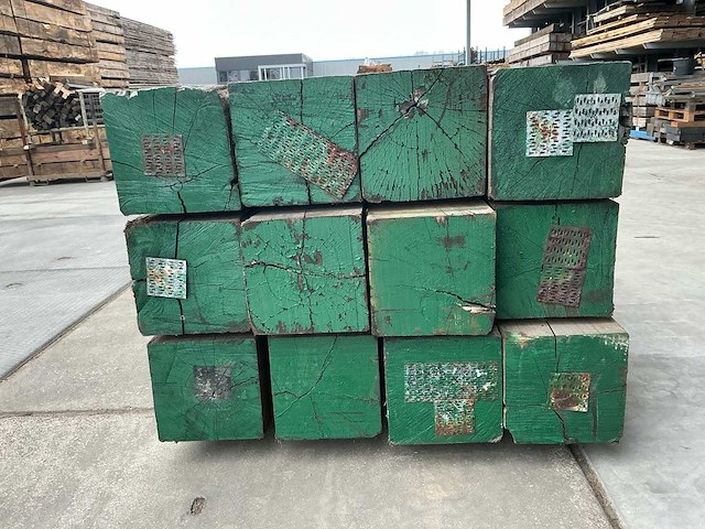 48 balken gemixt hardhout 190x30x30cm reclaimd wood - afbeelding 15 van  16