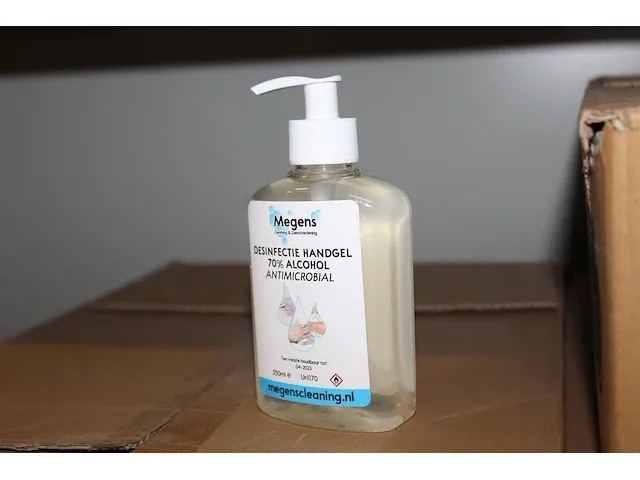 48 flacons desinfectie handgel megens a 250 ml. - afbeelding 1 van  2