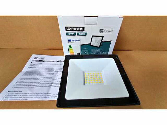 48x eversteel led breedstraler 30 watt - afbeelding 3 van  5