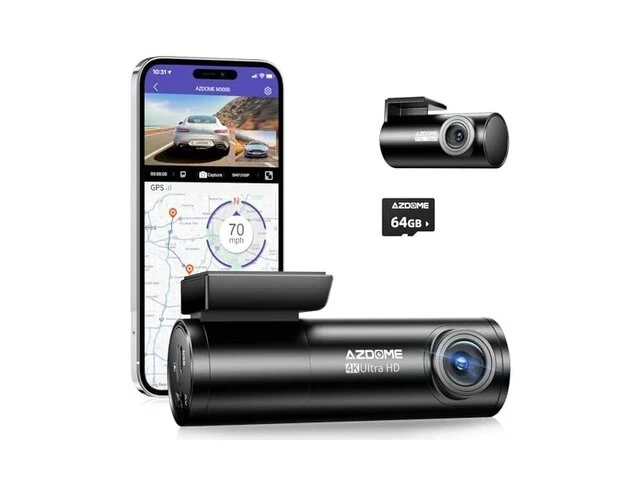 4k 5g wifi dashcam - voor en achter azdome - afbeelding 1 van  3