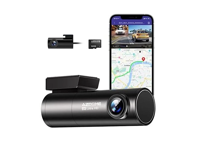 4k 5g wifi dashcam - voor en achter azdome - afbeelding 2 van  3