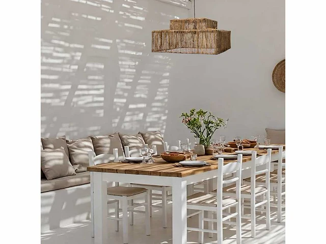 4shine - zenon - vierkante jute hanglamp - hanging lamp (2x) - afbeelding 1 van  1