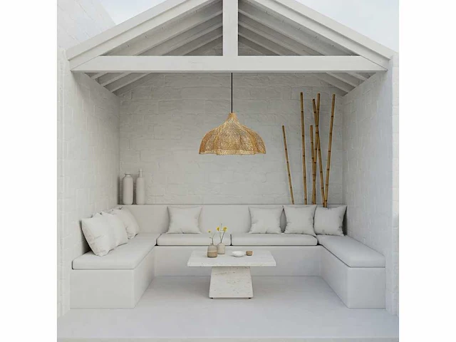 4shine kiki ronde rotan hanglamp - afbeelding 2 van  2
