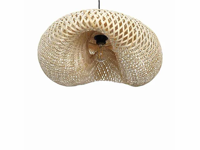 4shine sanso ronde bamboe hanging lamp - afbeelding 1 van  3