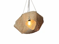 4shine viane ovaal bamboe hanging lamp - afbeelding 1 van  2