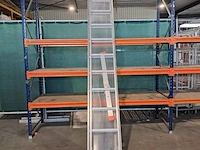 4x 2-delige schuifladder 2x11 treden tüv-aluminium, 2022 - afbeelding 2 van  4