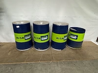 4x afvalbak 135 liter omefa, blauw/groen - afbeelding 1 van  6