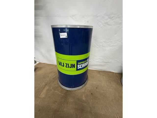 4x afvalbak 135 liter omefa, blauw/groen - afbeelding 2 van  6