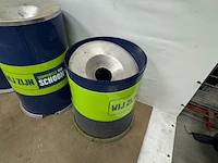 4x afvalbak 135 liter omefa, blauw/groen - afbeelding 4 van  6