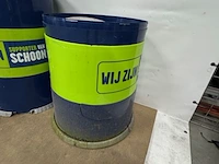4x afvalbak 135 liter omefa, blauw/groen - afbeelding 5 van  6