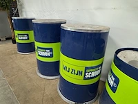 4x afvalbak 135 liter omefa, blauw/groen - afbeelding 6 van  6